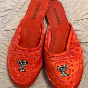 Texas Tech Slippers, Size 9, like new